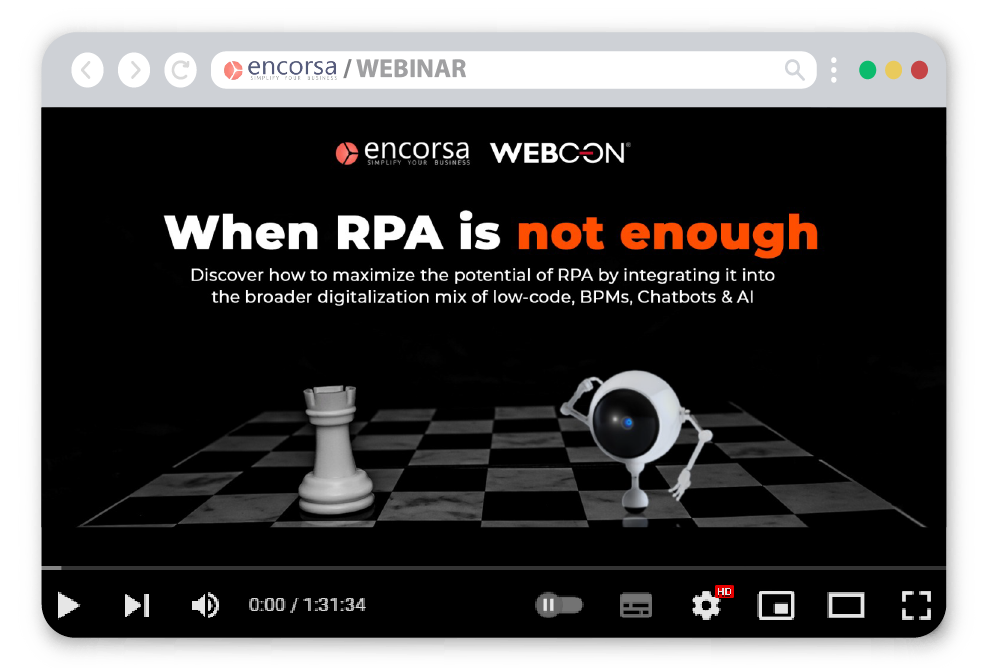 Webinar: “Why RPA is not enough”